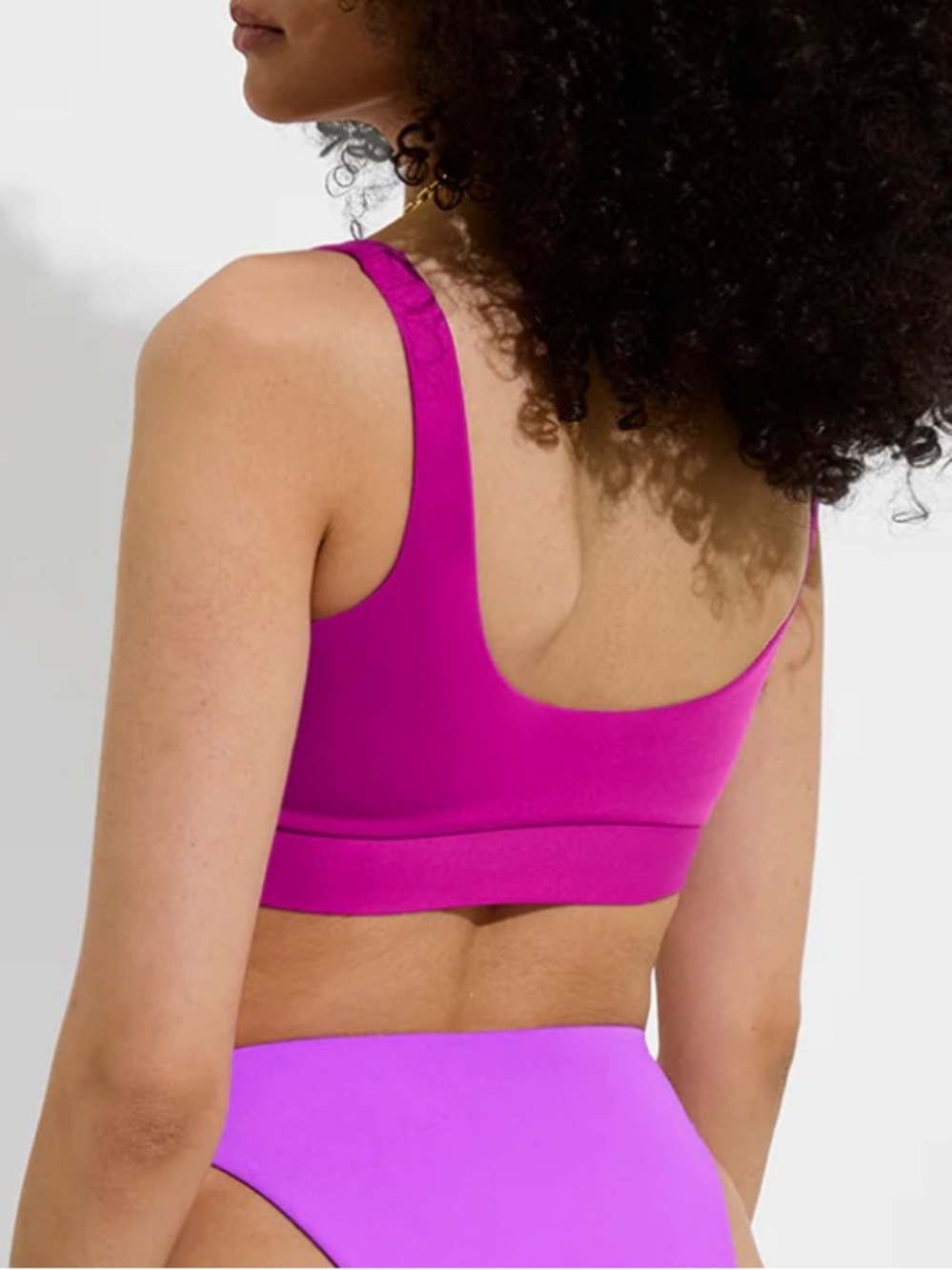 Left on Friday Double Scoop Top in Aloha Magenta - Picture 3 of 3